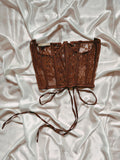 #corset #sexy #dentelle #glamour #féminin #marron #laçage